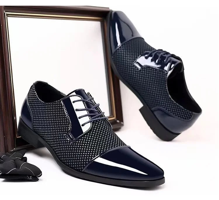 Herren Business-Freizeitschuhe – Atmungsaktive Lederschuhe mit Spitzem Design | Elegante Designer-Schuhe für Sommer & Alltag Kaufschwan®