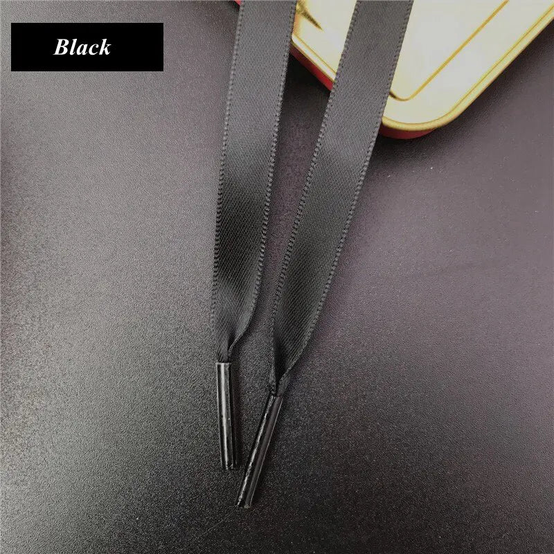 Satin Schnürsenkel aus Seidenband – Flache Modische Laces für Damen Sneaker & Stiefel | Elegante Schuhbänder in 80/100/120/150cm