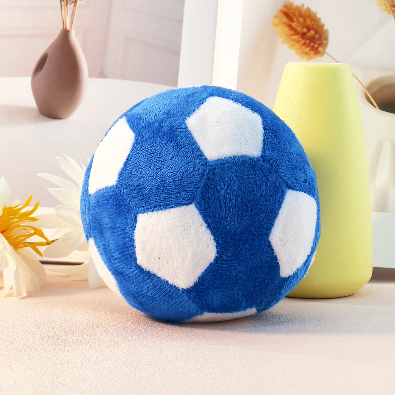 Quietschendes Rugby Hundespielzeug – Interaktiver Kauspielball für Hunde Kaufschwan® Fußball
