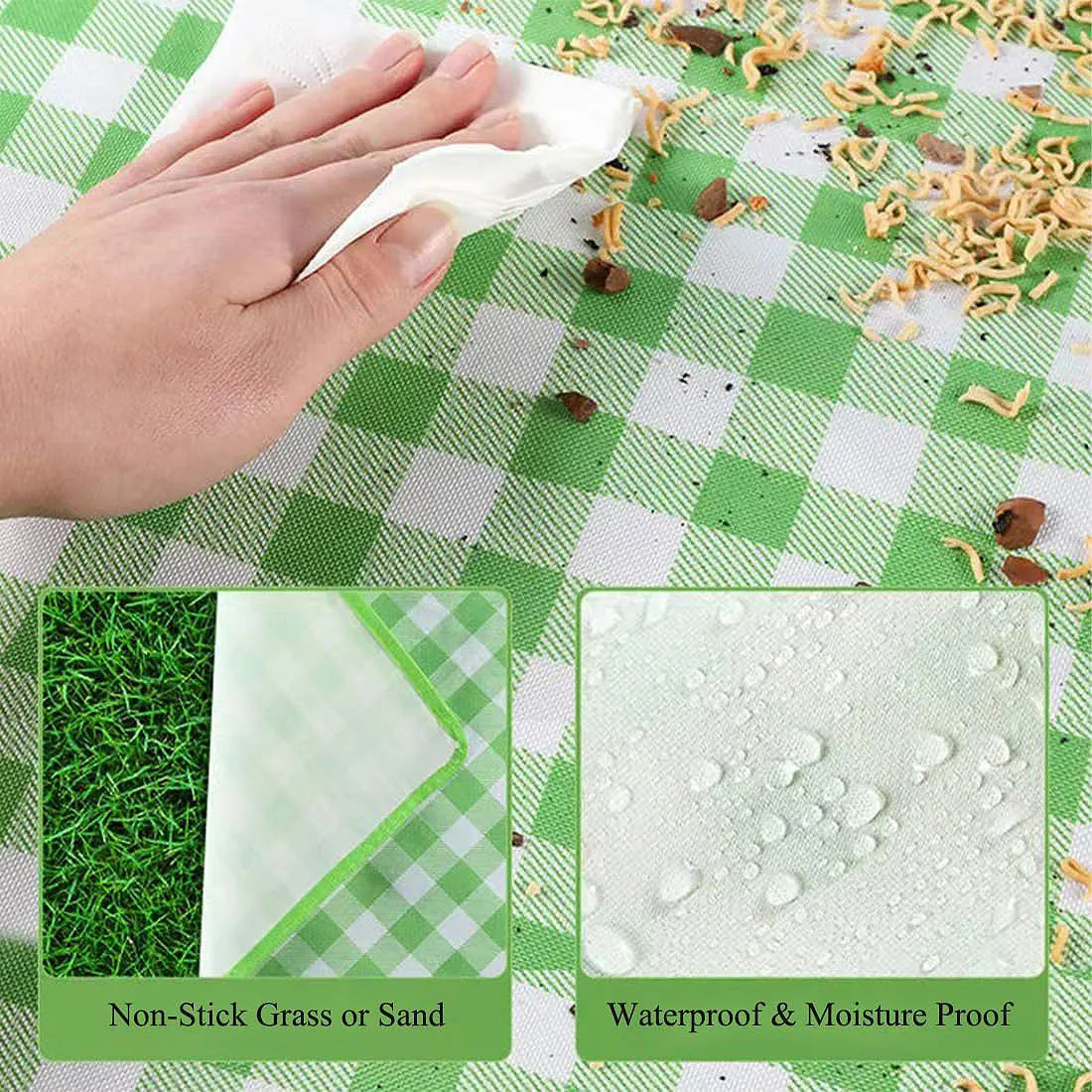 Outdoor Picknickdecke – Faltbare Wasserdichte & Sandfeste Matte | Tragbare Strand-, Wiesen- & Reise Picknickdecke Kaufschwan®