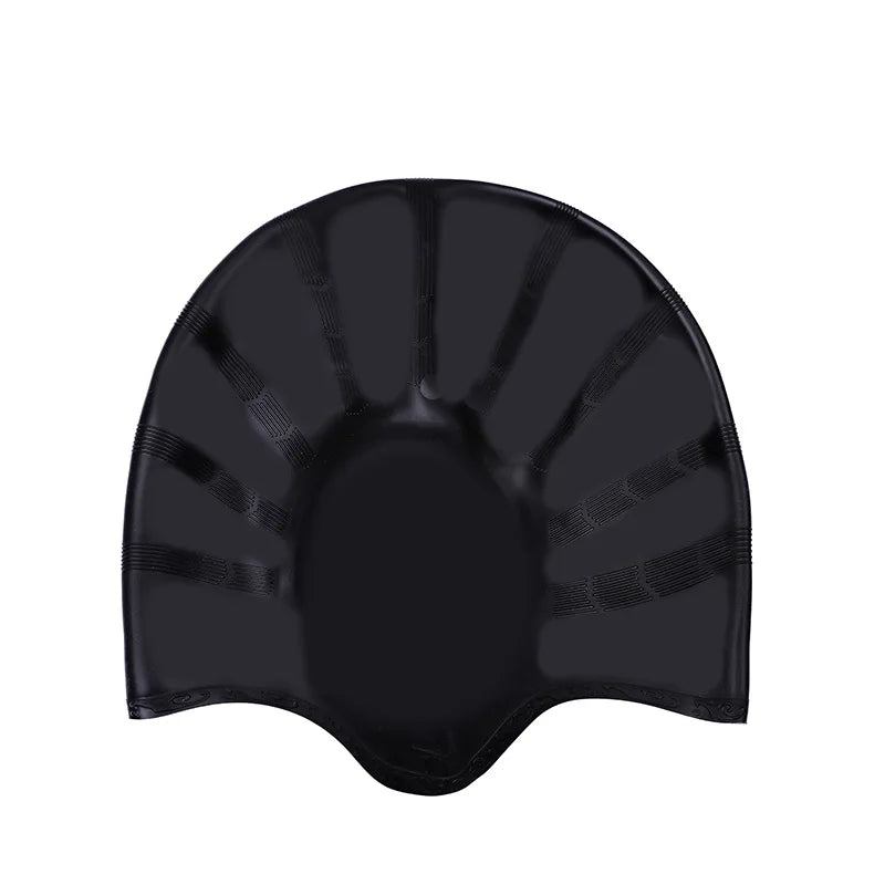 Wasserdichte Schwimmkappe aus Silikon – Hohe Elastizität | Unisex Schwimmhaube mit Ohrenschutz für Langes Haar