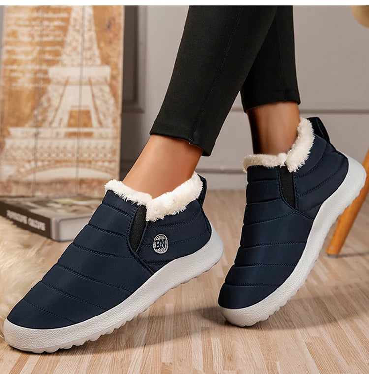 Warme Herren Schneestiefel – Unisex Wasserdichte Winter-Stiefeletten mit Plüschfutter | Rutschfeste Arbeits- & Outdoor-Schuhe Kaufschwan®