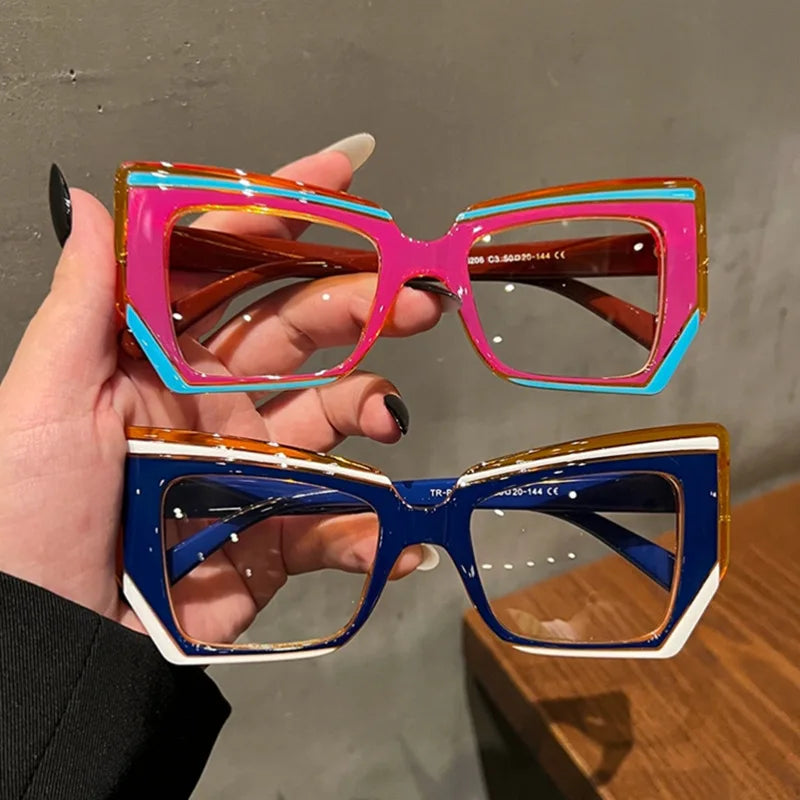 Computer Glasses Frame Women Men Anti Blue Light Polygon Special-Shaped Eyewear Blocking Glasses Optical Spectacle Eyeglass Kaufschwan®