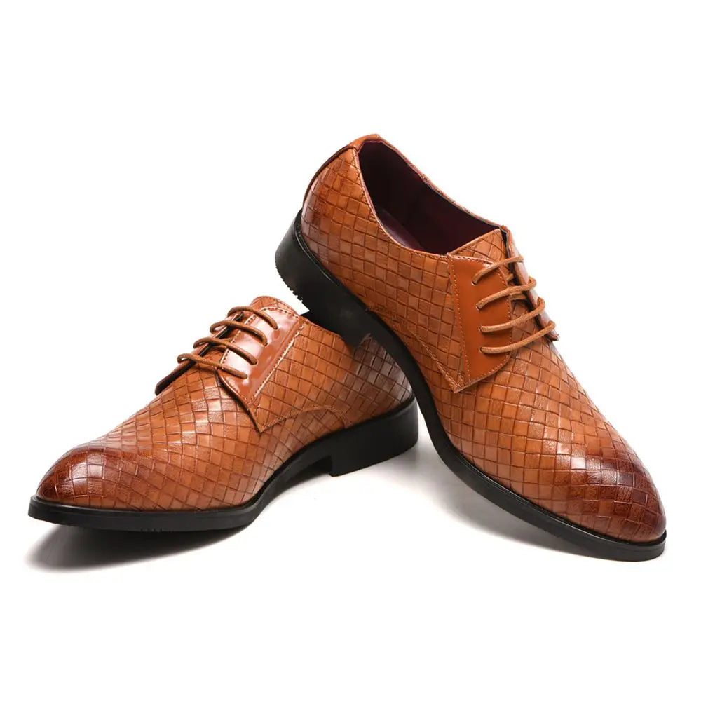 Herren Schnürschuhe Herbst/Winter – Elegante Spitzleder-Businessschuhe | Formelle Schuhe für Büro, Party & Feier zum Günstigen Preis Kaufschwan®