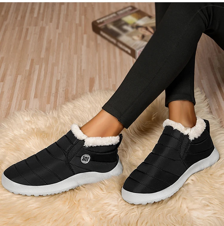 Warme Herren Schneestiefel – Unisex Wasserdichte Winter-Stiefeletten mit Plüschfutter | Rutschfeste Arbeits- & Outdoor-Schuhe Kaufschwan®