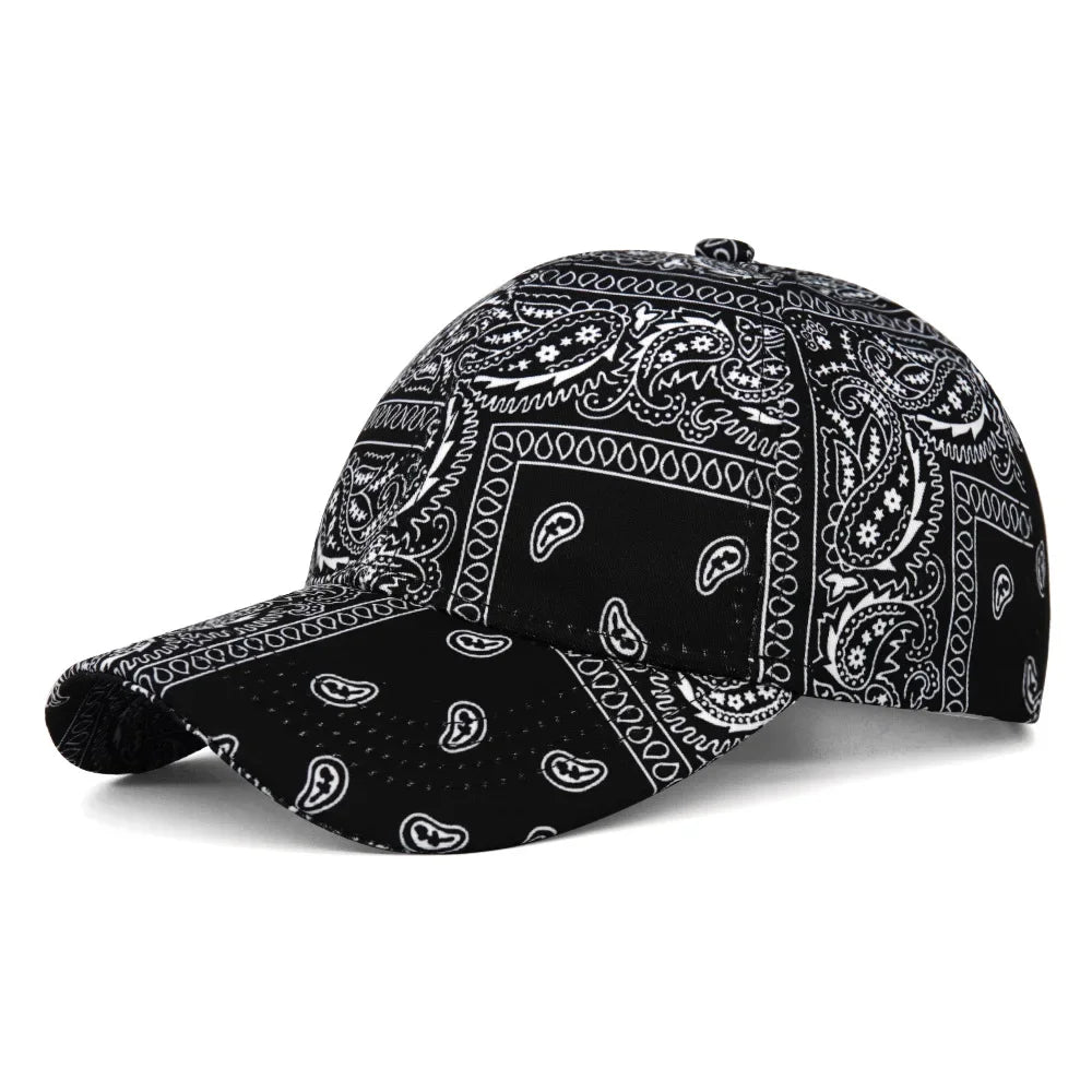 Cashew Blumen Unisex Baseballkappe | Verstellbare Dad Hat für Damen & Herren | Sommer Outdoor Sonnenkappe Hip Hop Trucker Kaufschwan® BQM-A14-Schwarz Einstellbar
