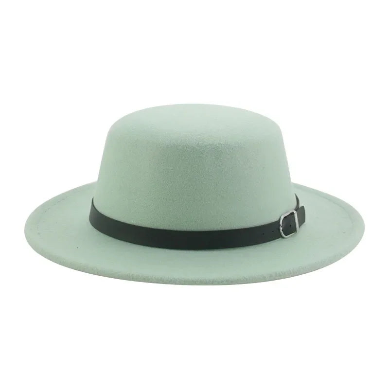 Gefilzter Herren Hut – Einfarbiger Klassischer Fedora mit Gürtelband, Casual & Formeller Winterhut
