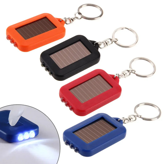 Tragbare LED-Schlüsselanhänger-Solarlampe – Mini-Taschenlampe mit Schlüsselring | Solarbetriebenes Licht für Outdoor, Wandern & Alltag Kaufschwan®