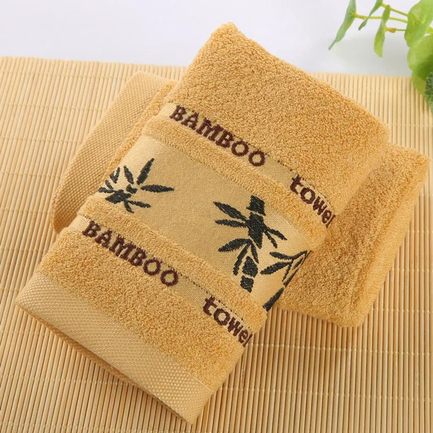 Bambusfaser Handtuch Set – Luxuriös Dick & Saugfähig | Weiche Bade- & Gesichtstücher für Erwachsene, Badezimmer & Strand Kaufschwan®