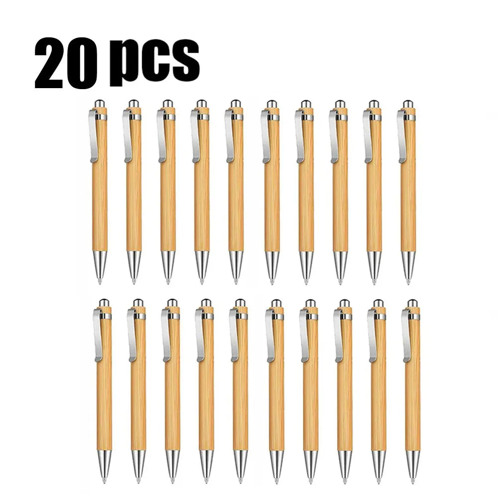 20–200 Stück Bambus-Kugelschreiber mit Gravur – Personalisierter Logo-Stift | Umweltfreundliches Geschenk für Hochzeit, Taufe & Baby-Party