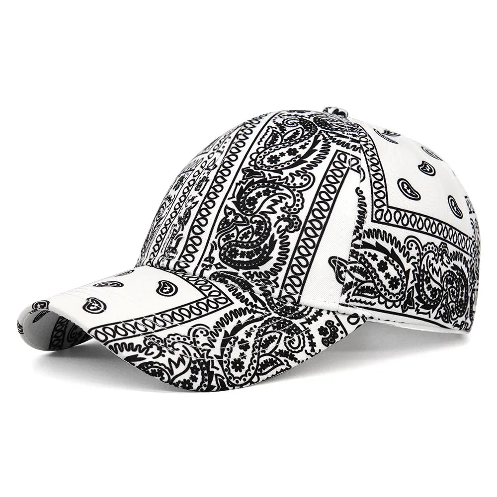 Cashew Blumen Unisex Baseballkappe | Verstellbare Dad Hat für Damen & Herren | Sommer Outdoor Sonnenkappe Hip Hop Trucker Kaufschwan® BQM-A14-Weiß Einstellbar
