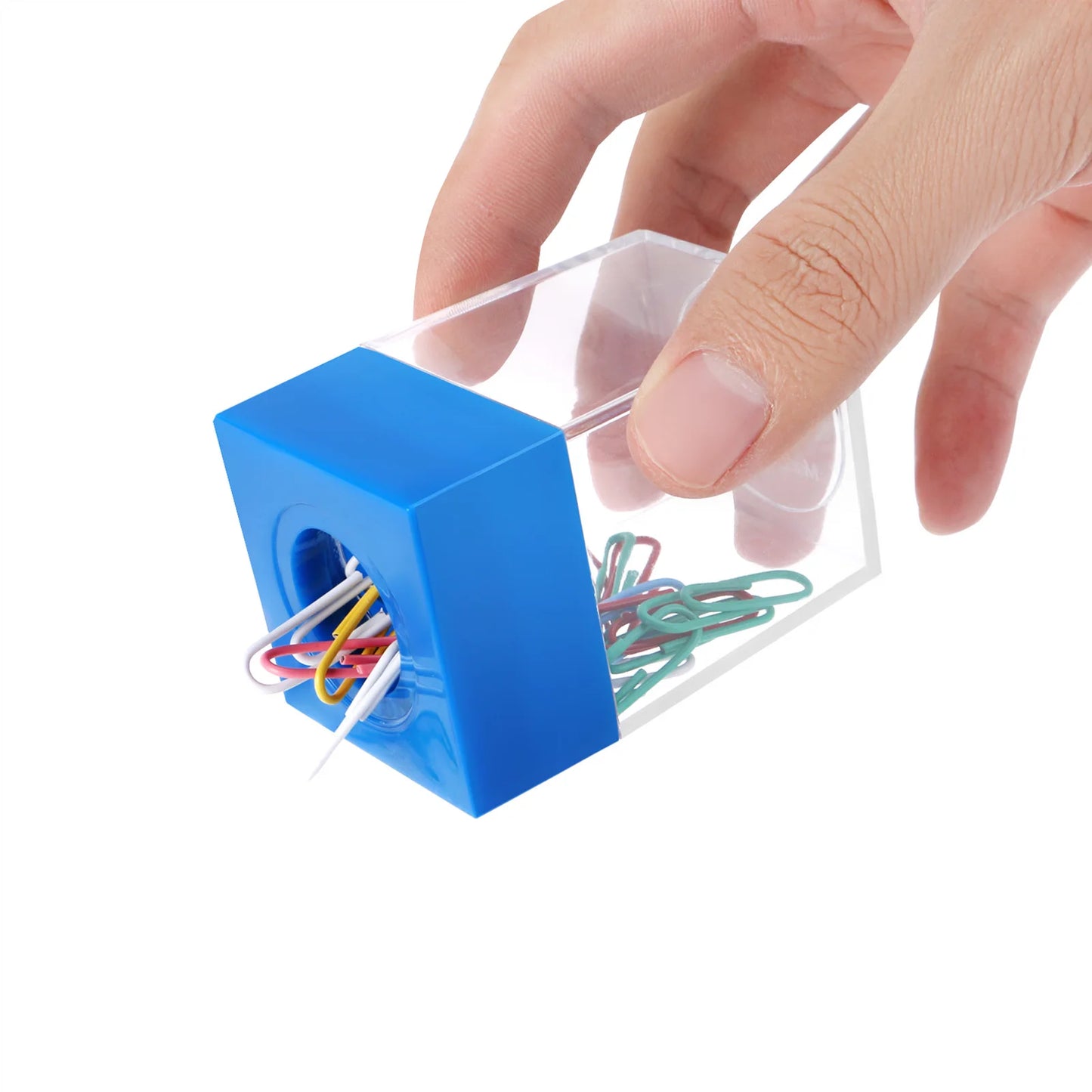 Magnetischer Büroklammernspender inkl. 30 Klammern – Schreibtisch Organizer für Zuhause, Schule & Büro | Metall-Pin Halter Box Kaufschwan®