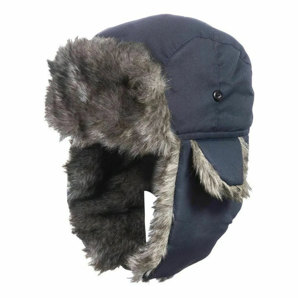 Unisex Trapper Aviator Trooper Mütze – Winter Bombermütze mit Ohrenklappen & Kunstfell | Warme Russische Skimütze für Damen & Herren Kaufschwan®