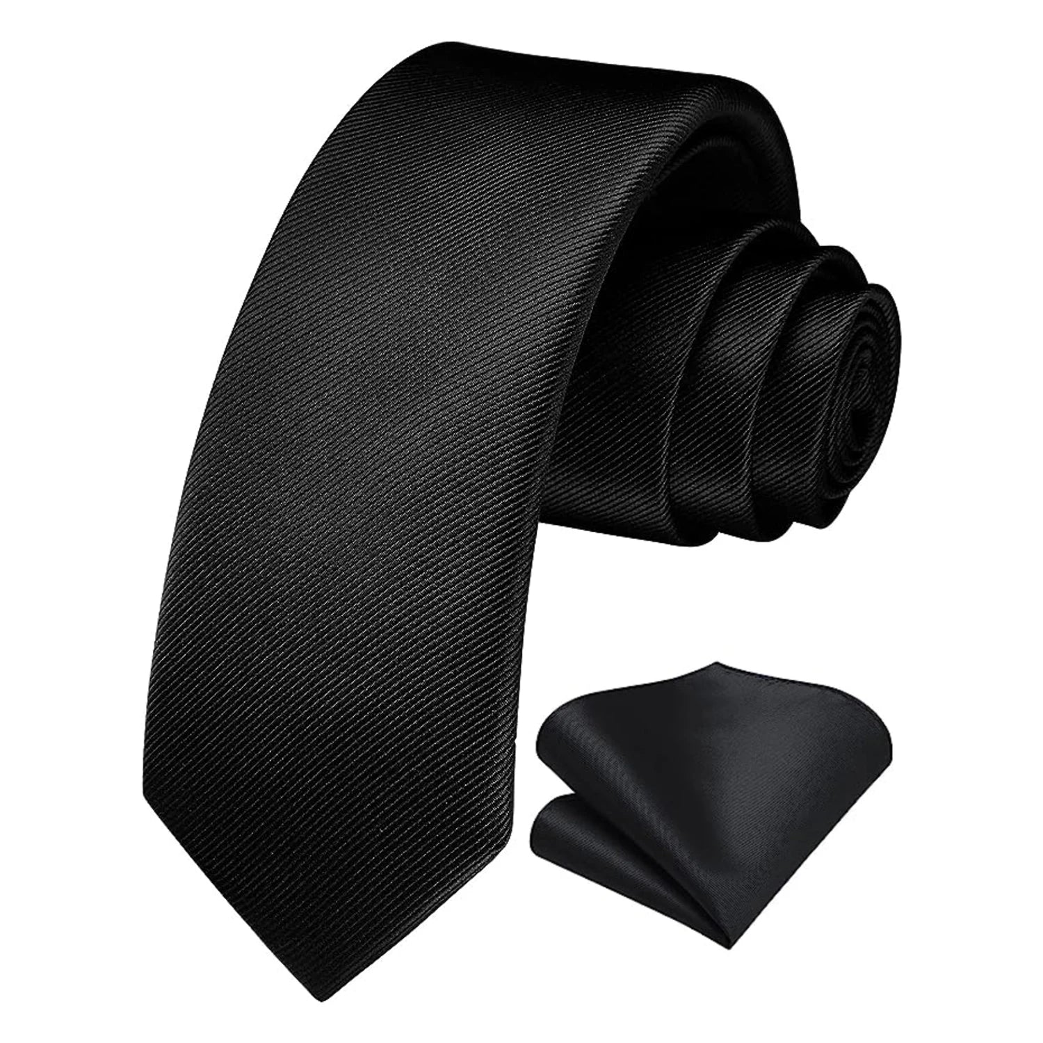 Herren Seidenkrawatten-Set – 6 cm Schmale Krawatte mit Passendem Einstecktuch | Elegantes Geschenk für Hochzeit, Business & Formelle Anlässe Kaufschwan®