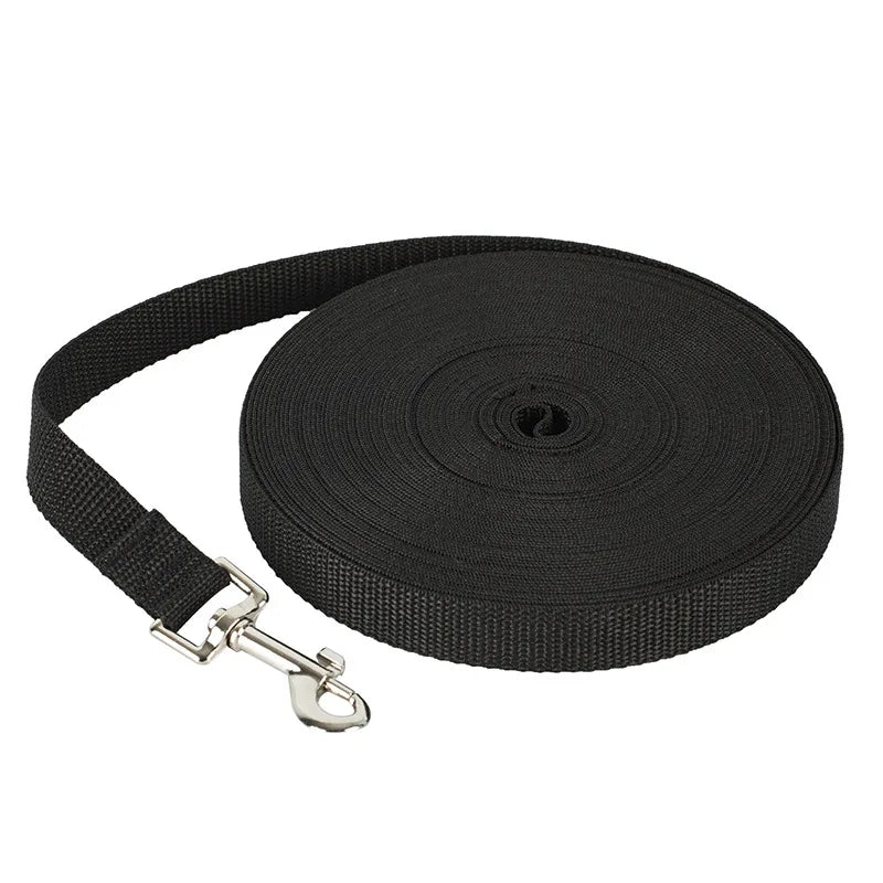 Lange Nylon Hundeleine 1.2M–30M Trainingsleine Verlängerte Kontrollleine für Outdoor Training Hunde Kaufschwan® Schwarz 3m