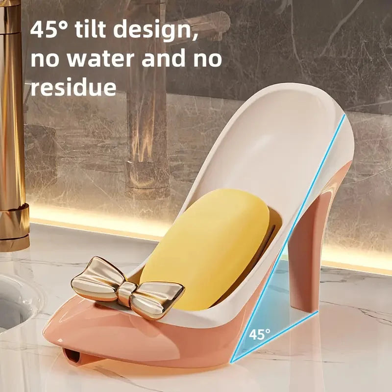Seifenschale in High-Heel-Optik mit Saugnapf – Stylischer Seifenhalter für Bad, Waschbecken oder Studentenwohnheim Kaufschwan®