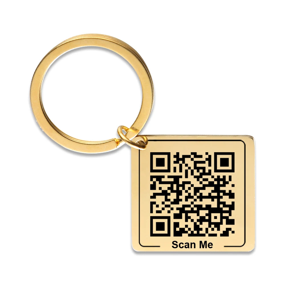 Personalisierter QR-Code-Schlüsselanhänger – Individuelle Visitenkarte aus Edelstahl | Firmenlogo, Hochzeit & Party Geschenk