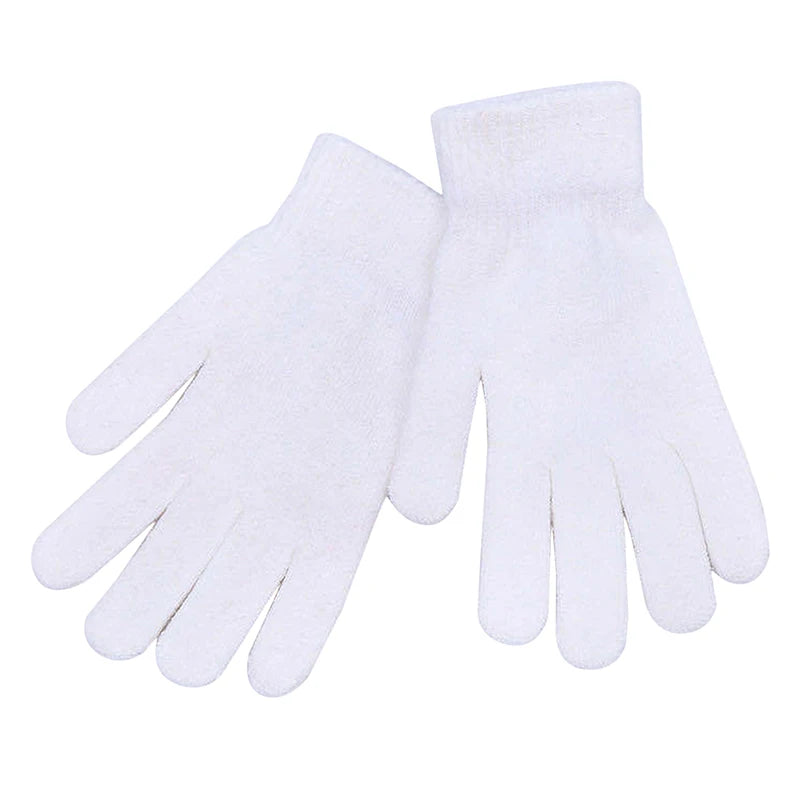 Damen Kaschmir Optik Strickhandschuhe – Warme Vollfinger Handschuhe mit Futter | Winter & Herbst Handwärmer, Ski & Outdoor Kurzarm-Handschuhe Kaufschwan® Weiß