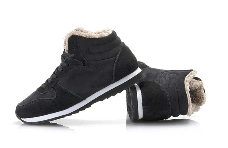 Warme Herren Winterstiefel mit Plüschfutter – Wasserdichte Schneestiefel in Übergrößen | Bequeme Herren Winter-Sneaker & Stiefeletten Kaufschwan®
