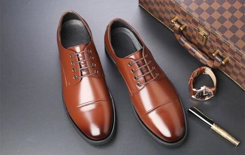 Herren Schnürschuhe mit Runder Spitze – Klassische Business- & Freizeitschuhe | Elegante Lederschuhe für Frühjahr & Herbst Kaufschwan®