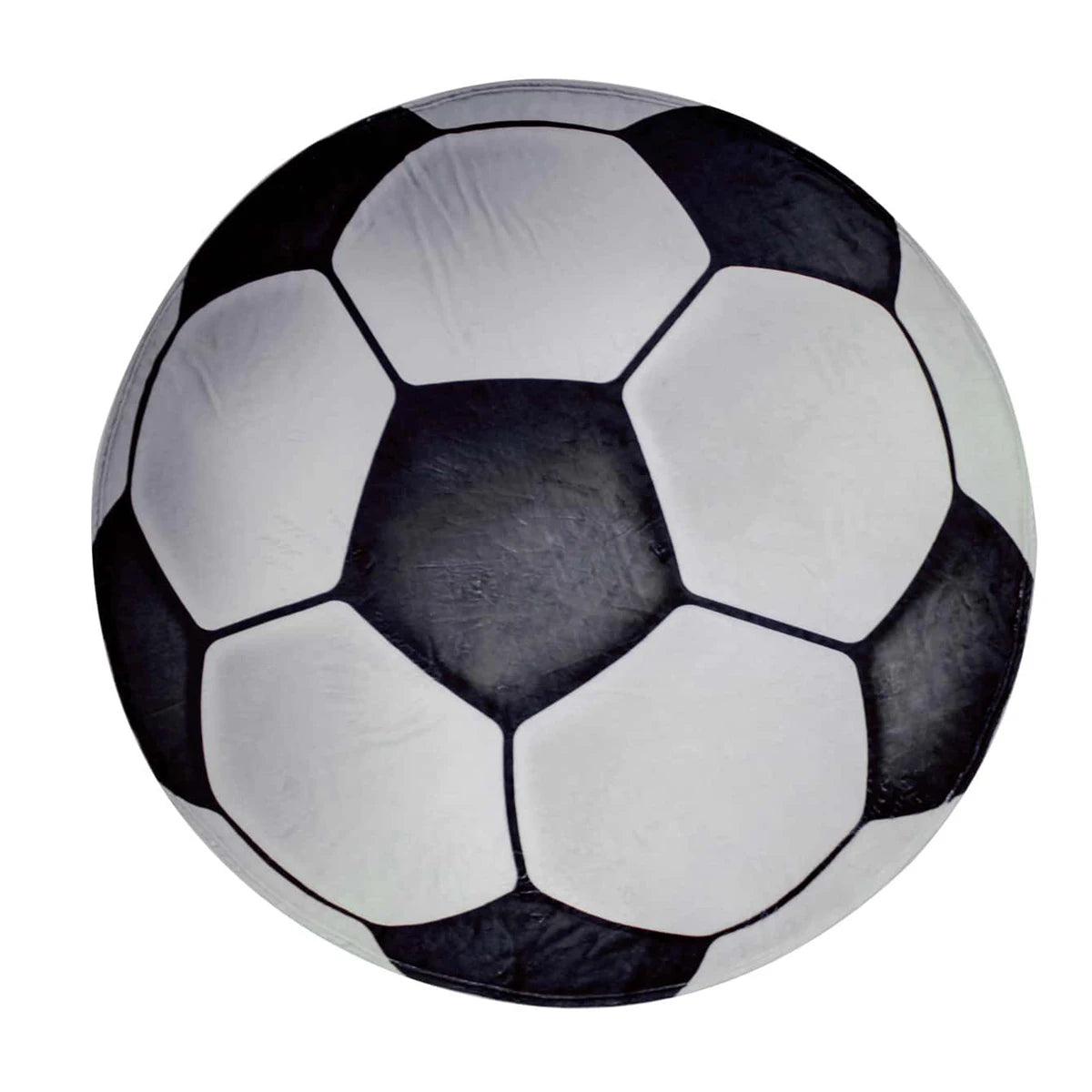Basketball & Fußball Motiv Decke – Lustige Runde Flanell Kuscheldecke, Weiche Warme Decke für Sofa, Bett oder Büro Kaufschwan® Fußball 150x150cm