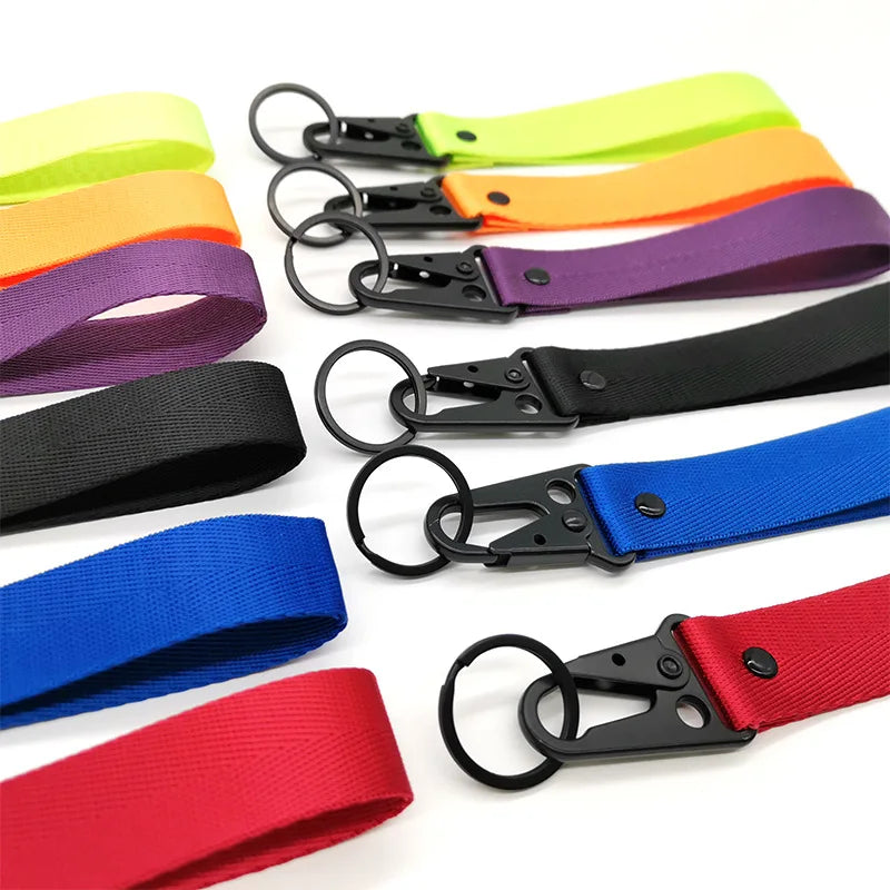 Personalisierter Schlüsselanhänger fürs Handgelenk – Mit eigenem Text oder Logo | Lanyard mit Clip für Auto & Motorrad, Unisex Design