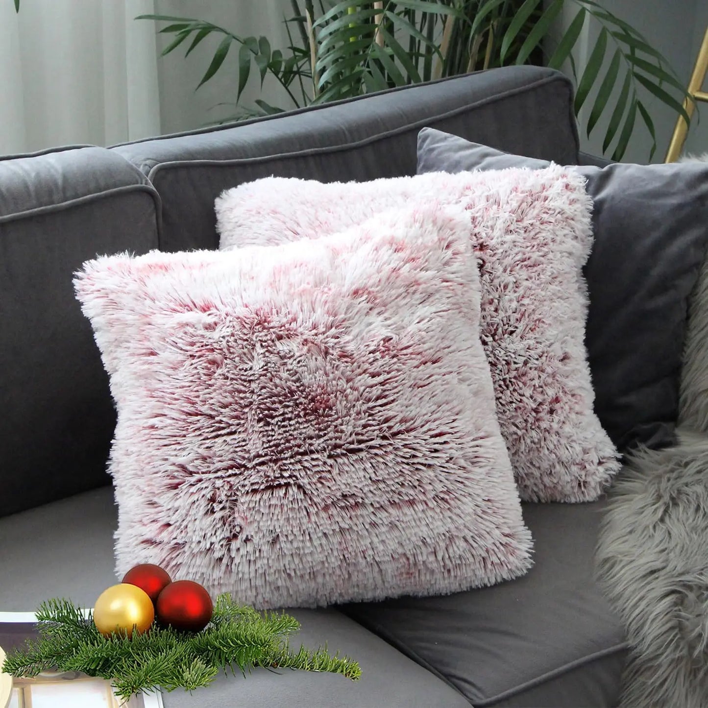 Luxuriöser Kunstfell Kissenbezug | Super Weich Flauschiger Bezug für Sofa, Bett, Stuhl & Wohnzimmer Dekor Kaufschwan®