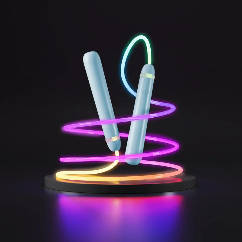 2,8M Leuchtendes Kinder Springseil – USB Wiederaufladbares LED Springseil | Fitness Trainingsseil für Kinder & Erwachsene