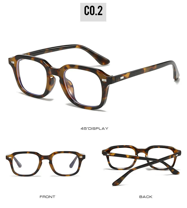 New Square Blue Light Blocking Glasses Men Unisex Women Rivets Transparent Anti Blue Light Computer Glasses Kaufschwan®