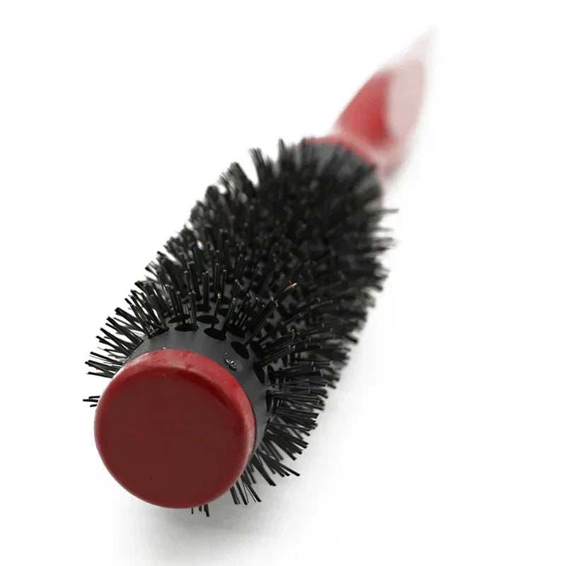 Professionelle Antistatische Rundbürste – Wildschweinborsten Föhn- & Lockenbürste | Styling-Tool für Lockiges Haar & Salon