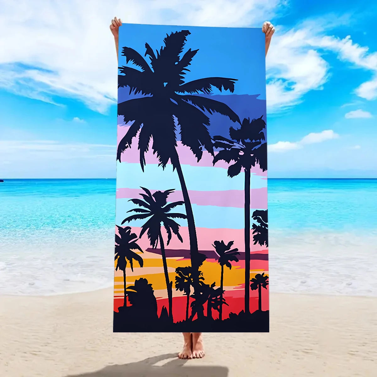 Ultrafeines Mikrofaser Strandtuch – Schnell Trocknend & Saugfähig | Multifunktionales Handtuch für Schwimmen, Yoga, Reisen & Camping