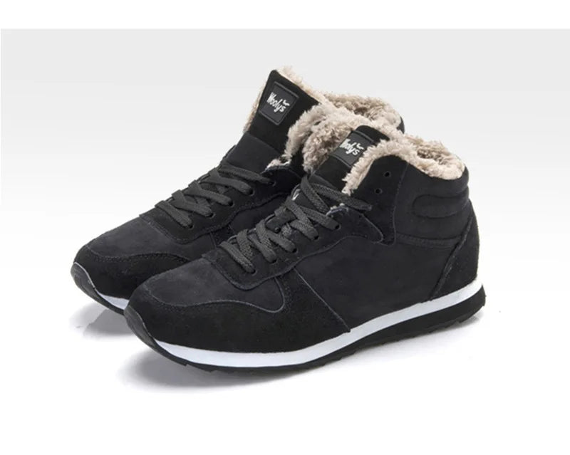 Warme Herren Winterstiefel mit Plüschfutter – Wasserdichte Schneestiefel in Übergrößen | Bequeme Herren Winter-Sneaker & Stiefeletten Kaufschwan®