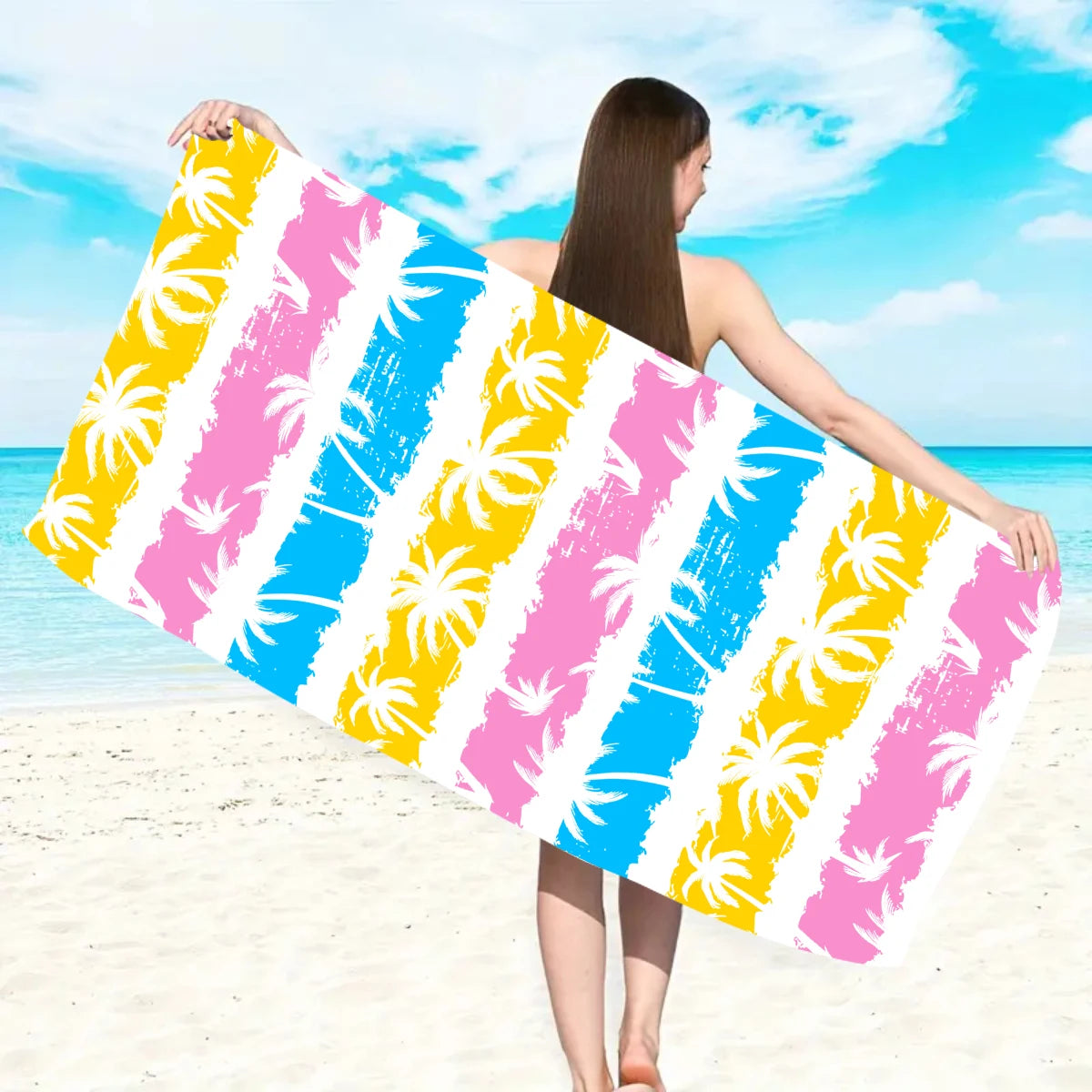 Ultrafeines Mikrofaser Strandtuch – Schnell Trocknend & Saugfähig | Multifunktionales Handtuch für Schwimmen, Yoga, Reisen & Camping