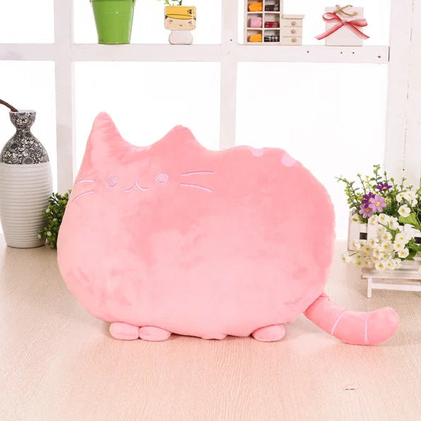 Kreatives Heimdekor Sofa- & Nachttischkissen | Meow Star Kissen | Großes Katzen Cartoon Keks Kissen Kaufschwan® Rosa 40X30cm