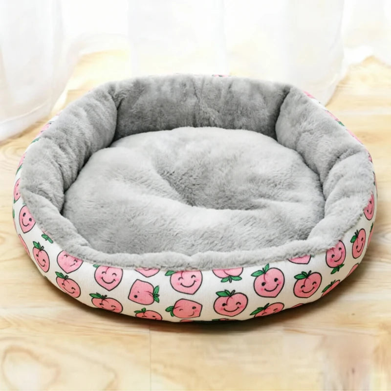 Rundes Plüsch-Katzenbett für Katze – Warme Weiche Schlafmatte & Kuscheliges Katzennest Kaufschwan®