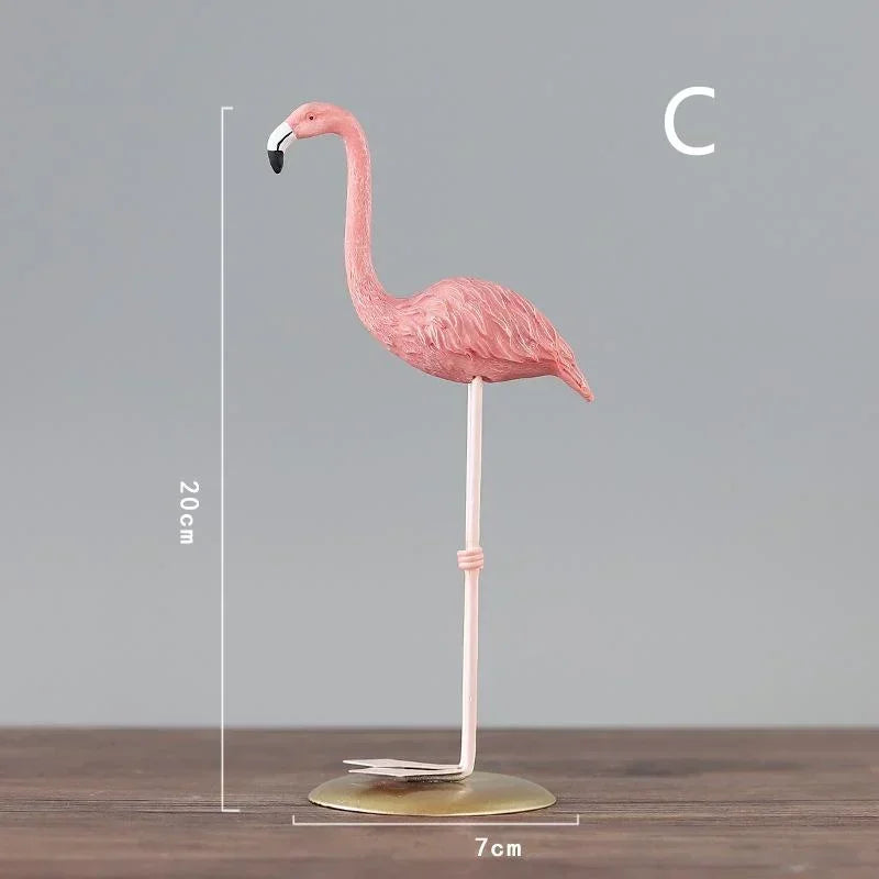 Kreative Flamingo Resin Figur – Cartoon Desktop Dekoration im INS Stil für Wohnzimmer und Schreibtisch Kaufschwan® C