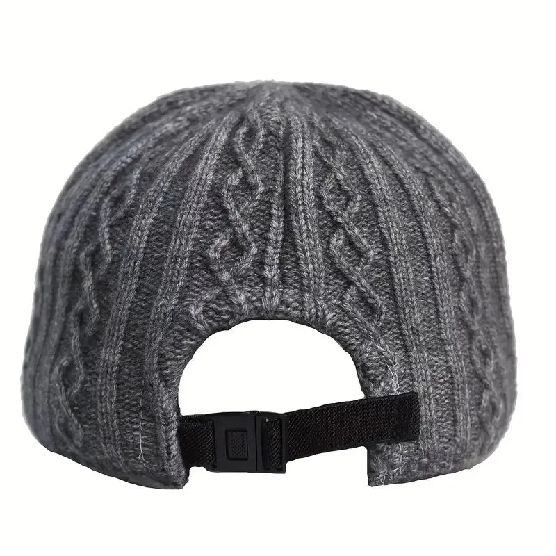 Trendige Gestrickte Baseballkappe | Herren & Damen Herbst/Winter Fashion Peaked Hat | Vielseitig & Warm Kaufschwan®