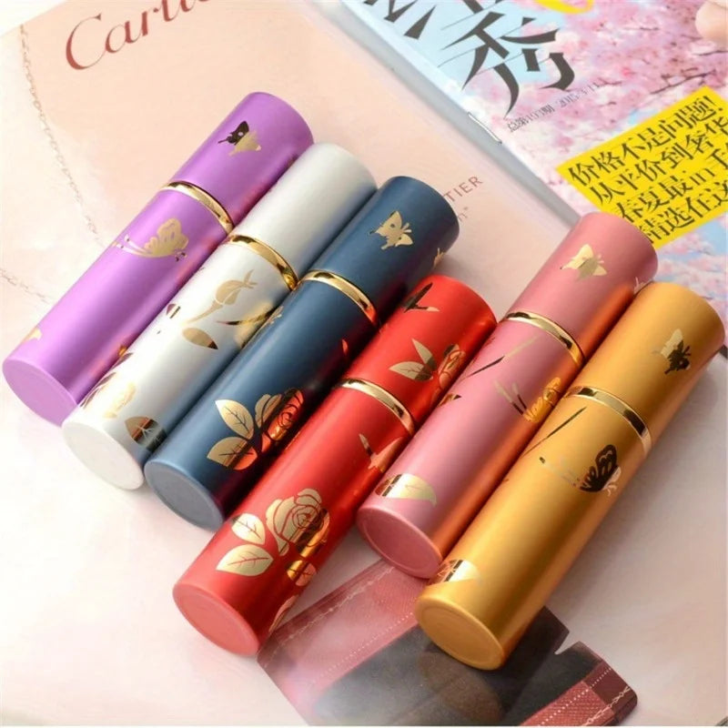10ml Portable Mini Refillable Perfume Bottle with Scent Pump Metal Aluminum Empty Cosmetic Containers Spray Atomizer Bottle Kaufschwan®