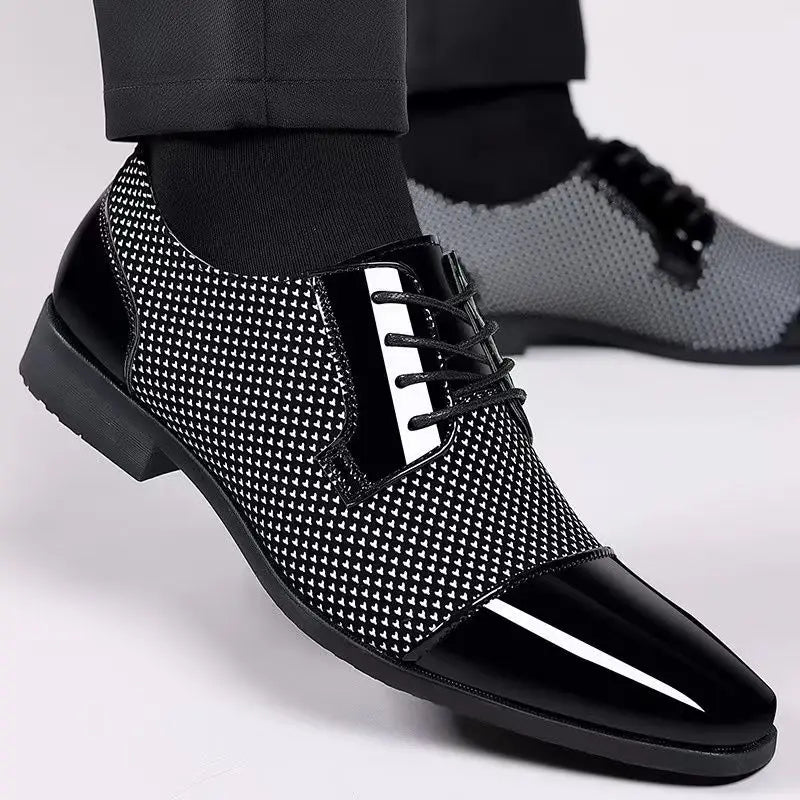 Herren Business-Freizeitschuhe – Atmungsaktive Lederschuhe mit Spitzem Design | Elegante Designer-Schuhe für Sommer & Alltag Kaufschwan® Grau 42