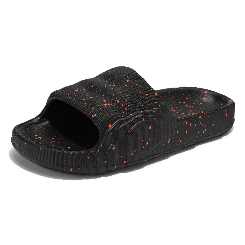Herren Sommer Flip-Flops für Sport & Zuhause | Outdoor Strandsandalen | Bequeme Freizeitslipper für den Alltag Kaufschwan® Schwarz 45-46