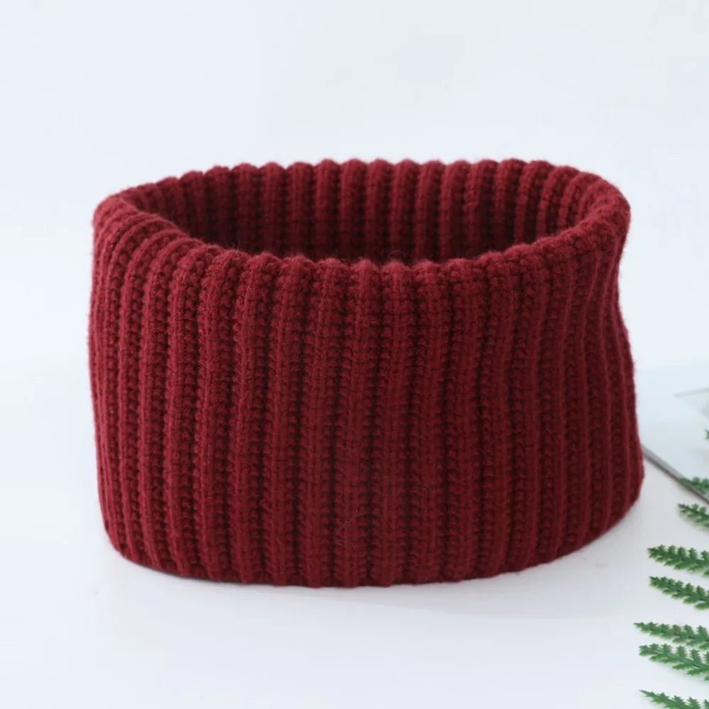 Gestrickter Halswärmer – Winddichter Warmer Winter Schal für Damen & Herren | Dickes Gestricktes Kälteschutz Schlauchtuch Kaufschwan® Rot