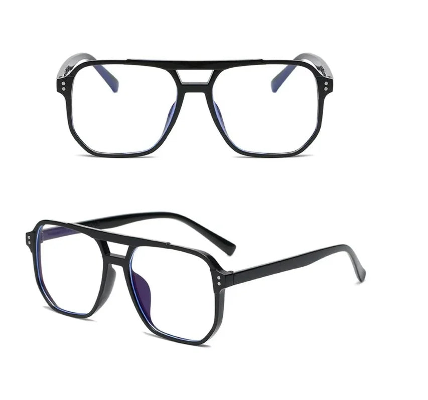 Retro Anti Blue Light Computer Glasses Frame Women Oversized Men Trendy Fashionable Stylish Eyeglasses Classic Spectacles Ouclos Kaufschwan®