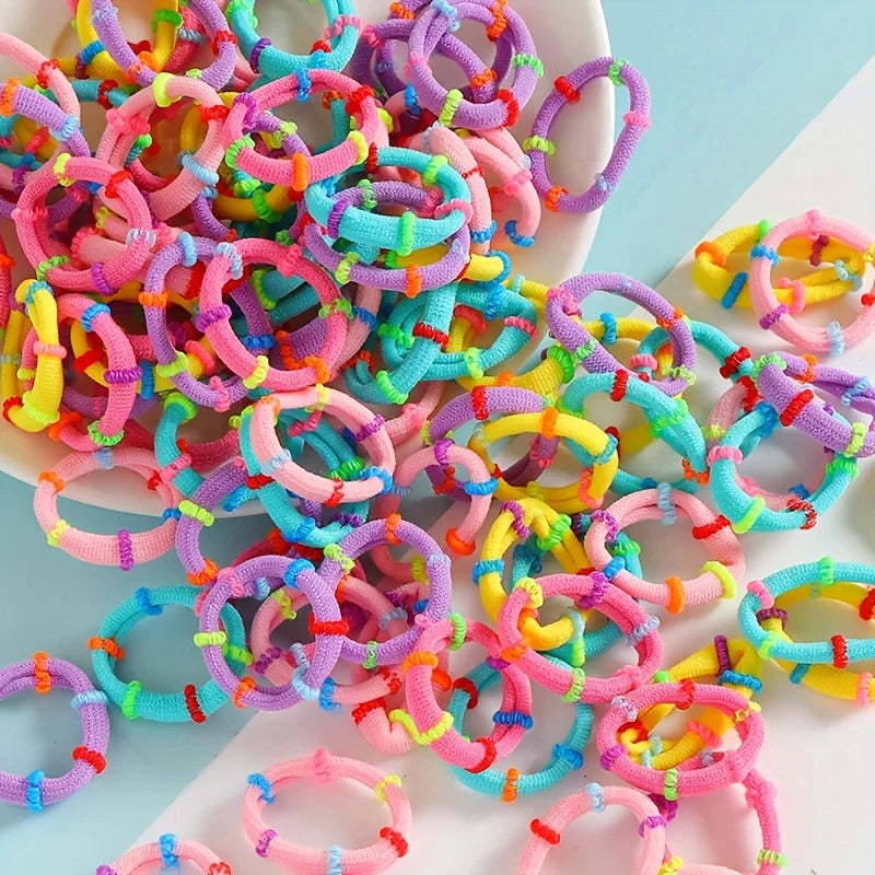 50/100/200/300 Stück Bunte Elastische Haargummis | Strapazierfähige Weiche Dehnbare Pferdeschwanzhalter für Damen & Mädchen | Großpackung Kaufschwan®