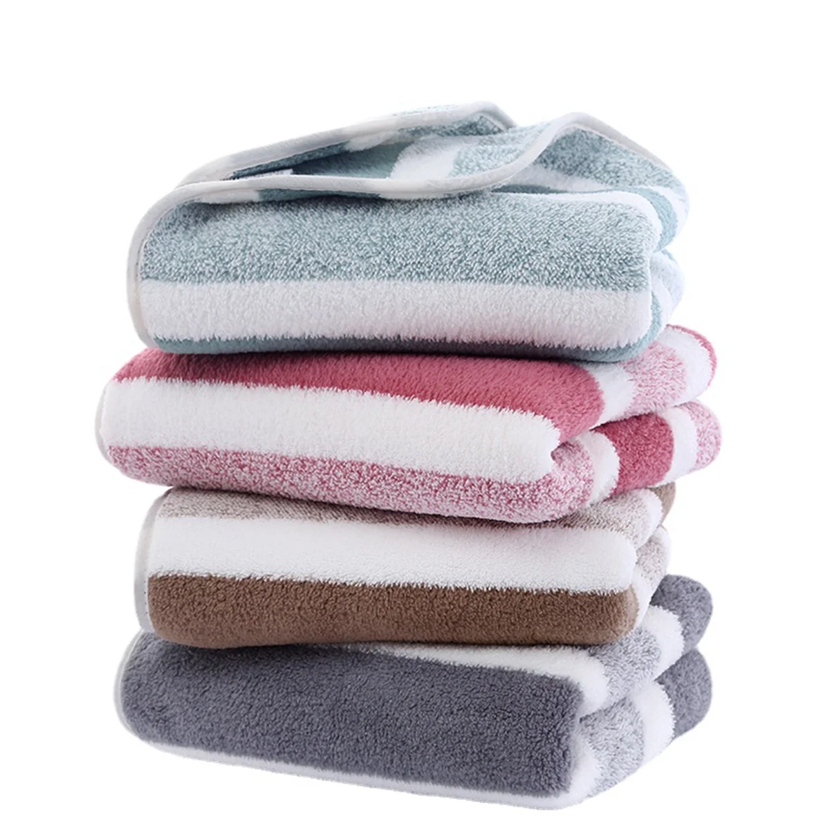 Schnelltrocknendes Gestreiftes Handtuch Set – Weiche & Saugfähige Bade- und Handtücher für Alltag & Badezimmer Kaufschwan®