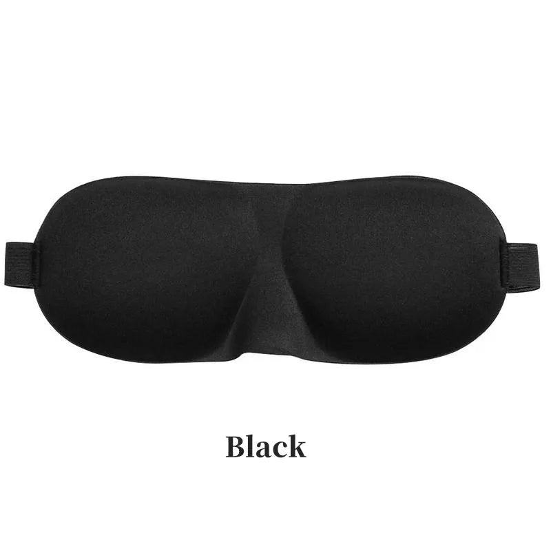 3D Schlafmaske Augenklappe | Weiche Gepolsterte Lichtblockierende Schlafmaske | Entspannungs- & Erholungshilfe Kaufschwan® Schwarz
