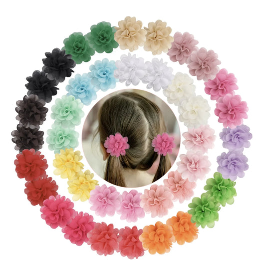 Blumen Haargummis Chiffon Elastikband | Weiche Pferdeschwanzhalter für Babys, Kleinkinder & Kinder Haar-Accessoires Kaufschwan®