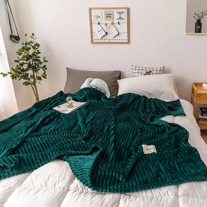 Flanell-Bettdecke – Weiche & Warme Kuscheldecke für Einzel-, Queen- & King-Size-Betten Kaufschwan®