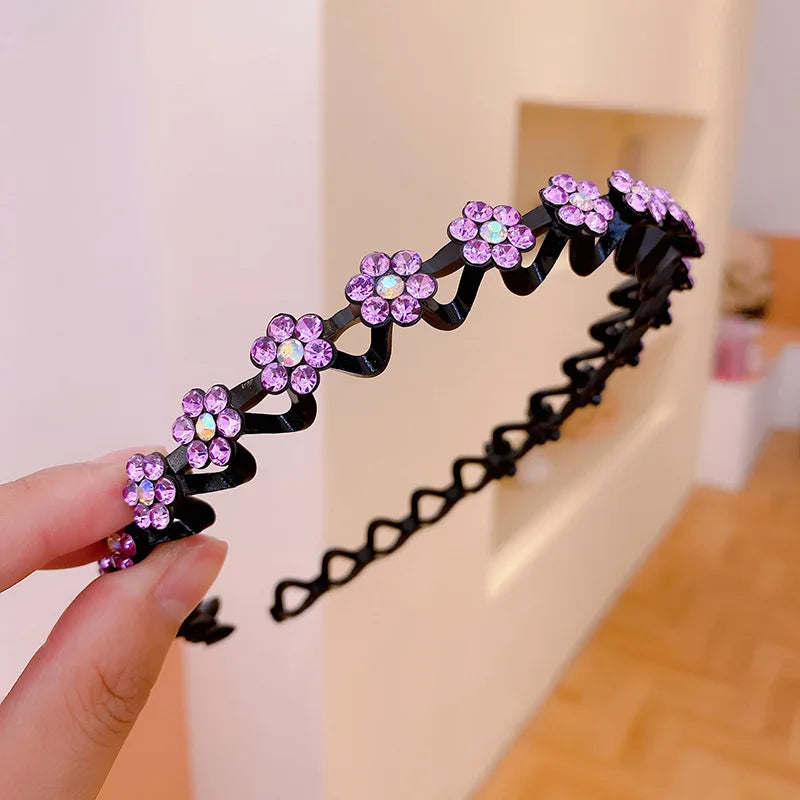 Eleganter Haarreif mit Perlen & Strass – Elastisches, rutschfestes Stirnband mit Blumen für Damen & Mädchen