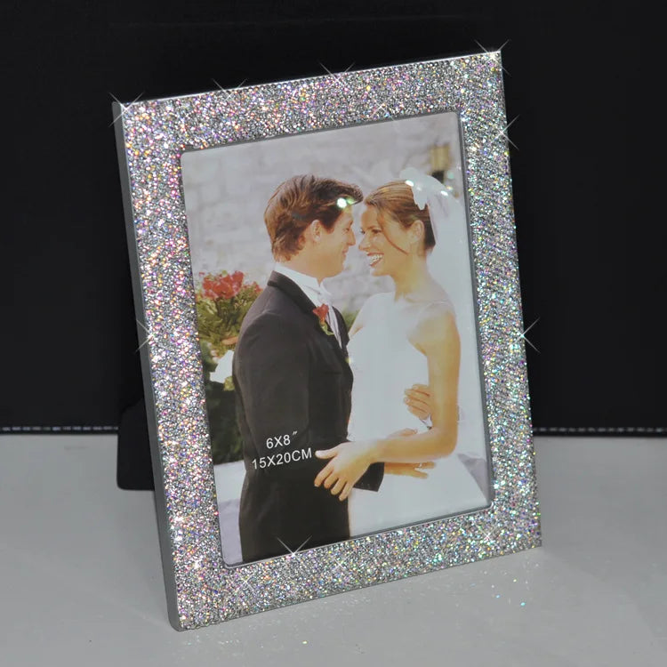 Kristall Strass Bilderrahmen – Glitzernder Bling Fotorahmen für Schreibtisch und Wohnraum Dekoration Kaufschwan®