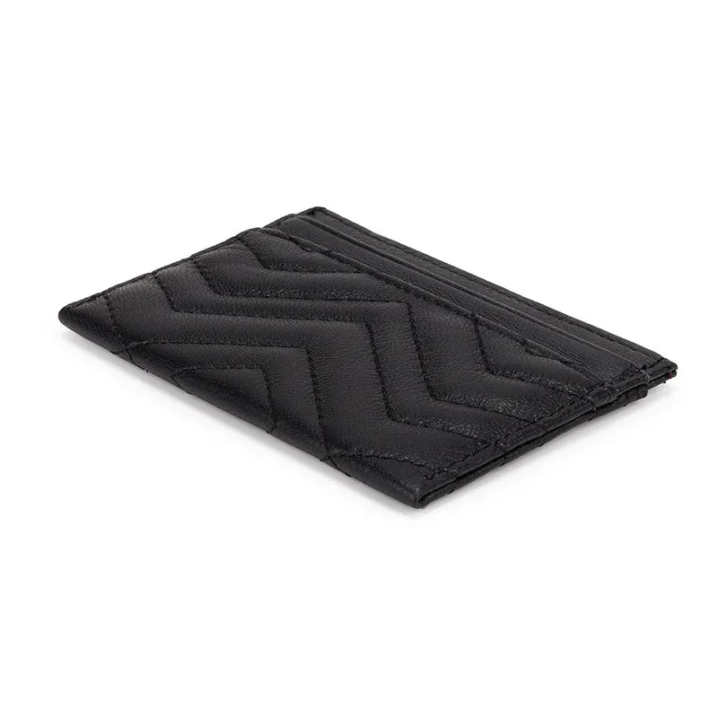 Ultradünnes Kartenetui aus Schafleder für Damen & Herren – Minimalistische Schmale Mini-Geldbörse mit Münzfach Kaufschwan®